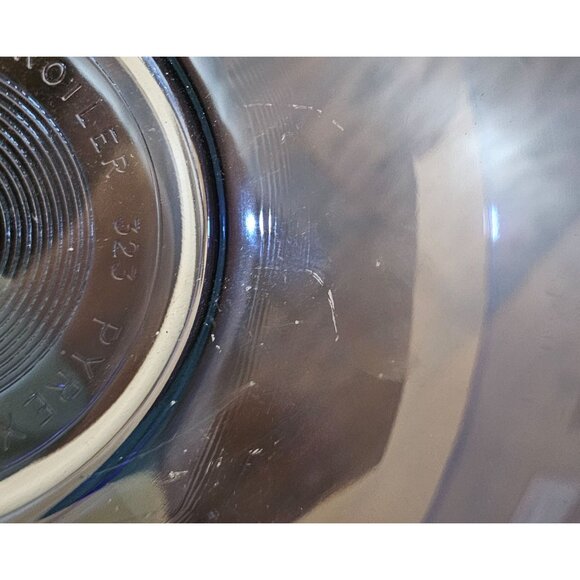 Pyrex Blue Mixing Nesting Bowl 1.5qt vtg kitchenwares serving 8.5" made in USA - Picture 4 of 9